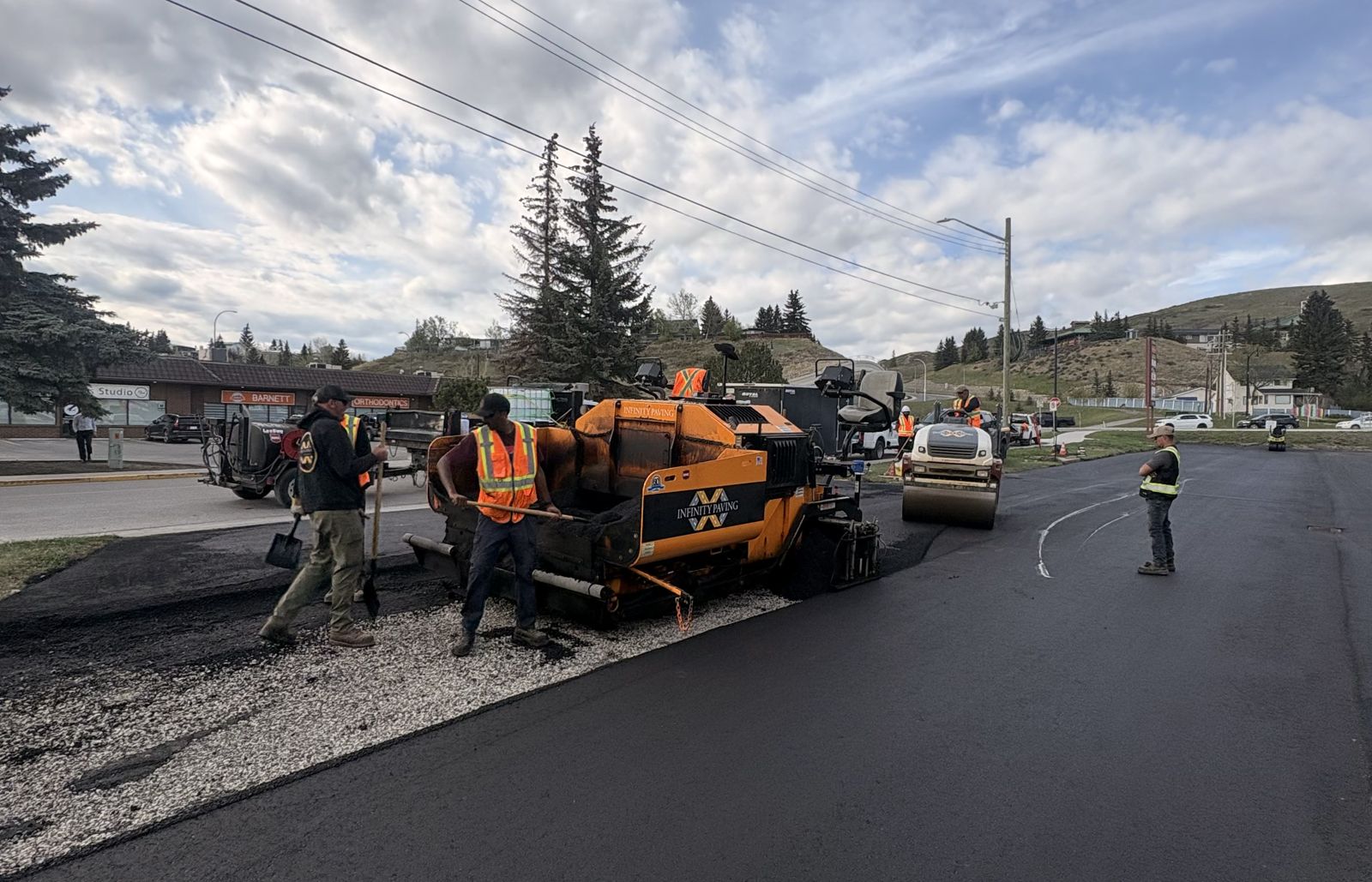 Asphalt paving project completed by Infinity Paving in Calgary